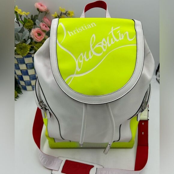 Unisex Christian Louboutin explorafunk leather backpack made in Italy NWT - Picture 1 of 14